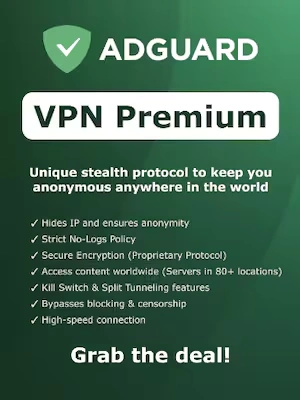 AdGuard VPN (10 Devices , 1 Year) - AdGuard Key - GLOBAL