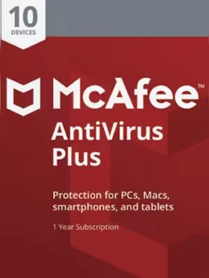McAfee AntiVirus Plus - 10 Devices, 1 Year ( PC, Android, Mac, iOS ) - McAfee Key - GLOBAL