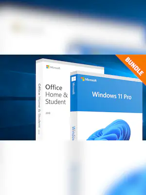 Microsoft Windows 11 Pro & Microsoft Office Home & Student 2019 Bundle (PC) - Microsoft Key - GLOBAL