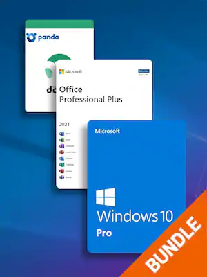 Microsoft Windows 10 Pro OEM & Office 2021 Pro Plus + Panda Dome Essential (PC) (1 PC, Lifetime)  - Microsoft Key - GLOBAL